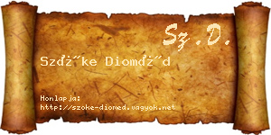 Szőke Dioméd névjegykártya